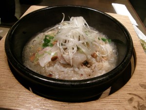 鯛の胡麻だれ石焼茶漬け！