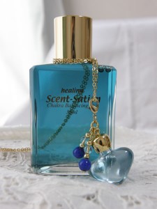 ブルーのハート、ボトルと一緒