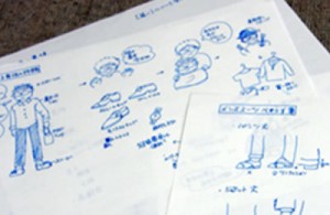 装育　手書きのレジュメです。