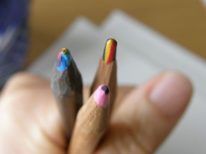 マーブル色鉛筆