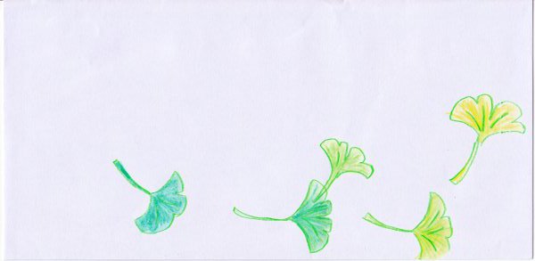 イチョウの絵封筒