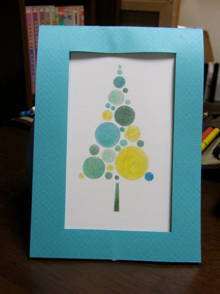 塗り絵 シックなツリー