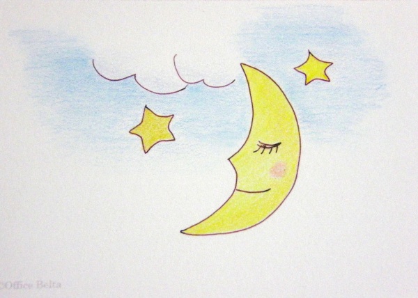 できあがり ピンクのほほのお月様