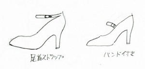 大きすぎる靴 ストラップ、バンド、中敷きで調整
