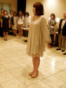 交流会 宮月さんのウォーキングレッスンです。