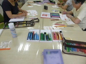 塗り絵ワークショップ 道具も揃ってきました