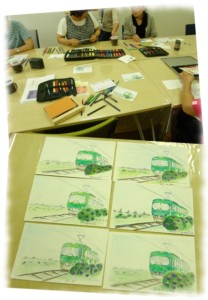 塗り絵 できあがり~。