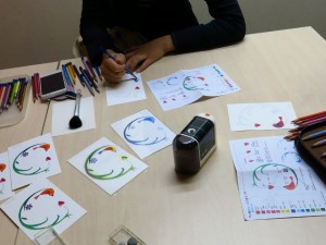 色を塗るのは楽しい♪