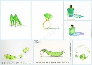 グリーンのコラージュ